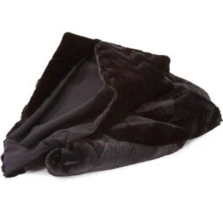 Carter 55 Inch Angora Ebony Throw