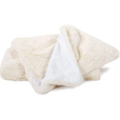 Carter 55 Inch Angora Natural Throw