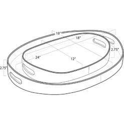 Andres Grey Serving Tray -Tristen shop 20 1463gry 8