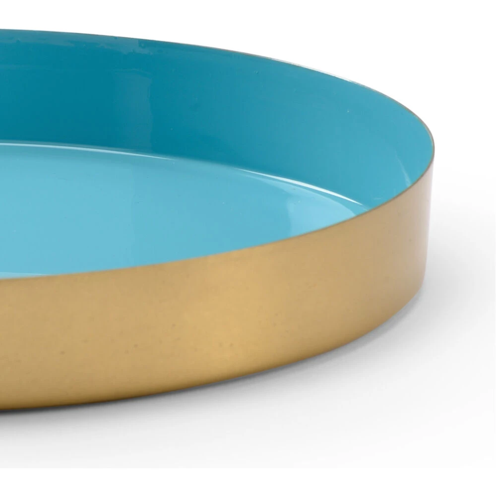 Wildwood Polished Gold/Aqua Tray, Small 4 Wildwood Polished Gold/Aqua Tray, Small - Image 2