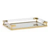 Chelsea House Clear/Antique Brass Tray -Tristen shop 384260