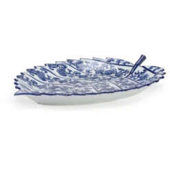 Chelsea House Blue/White Glaze Tray