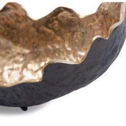 Cracked Edge Black And Gold Tray, Large -Tristen shop 41053 6