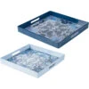 Anita Blue And White Tray, Set Of 2 -Tristen shop 44763
