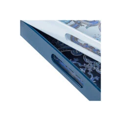 Anita Blue And White Tray, Set Of 2 -Tristen shop 44763 5