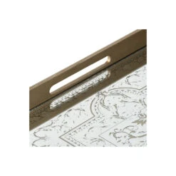 Floral Gold/Mirror Decorative Tray -Tristen shop 48117 ds 3