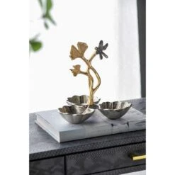 Ginkgo Silver And Gold Tray -Tristen shop 78316 ds app 10