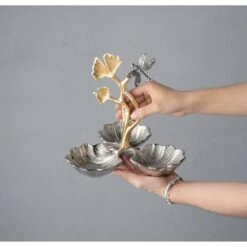 Ginkgo Silver And Gold Tray -Tristen shop 78316 ds app 12