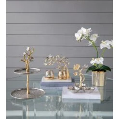 Ginkgo Silver And Gold Tray -Tristen shop 78316 ds app 13