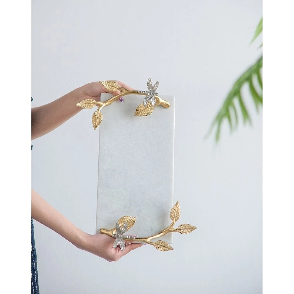 Dragonfly White And Gold Tray 7 Dragonfly White And Gold Tray - Image 5
