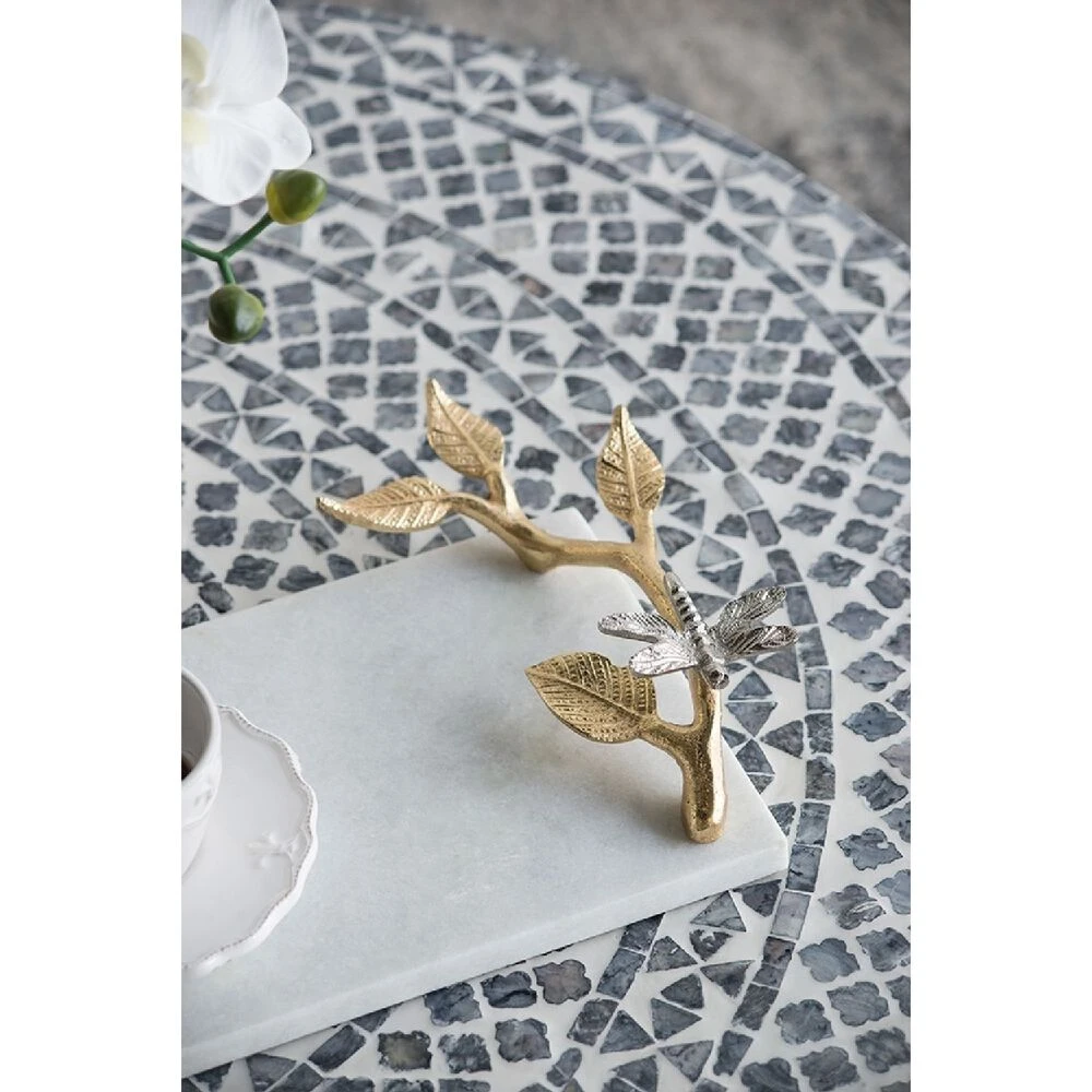 Dragonfly White And Gold Tray 10 Dragonfly White And Gold Tray - Image 8