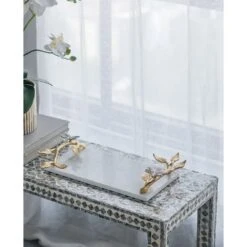 Dragonfly White And Gold Tray 30 Dragonfly White And Gold Tray -Tristen shop 78321 ds app 10