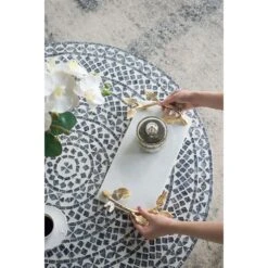 Dragonfly White And Gold Tray 31 Dragonfly White And Gold Tray -Tristen shop 78321 ds app 11