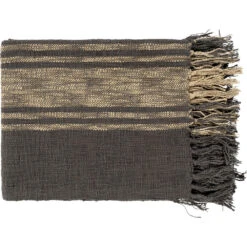 Bramble 60 X 50 Inch Charcoal Throw, Rectangle