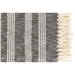 Callan 60 X 50 Inch Black Throw, Rectangle