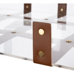 Acrylic Clear And Brown Tray -Tristen shop el70642 03