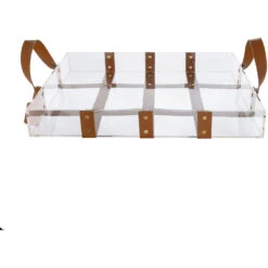 Acrylic Clear And Brown Tray -Tristen shop el70642 05
