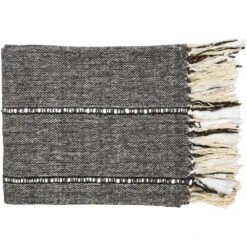 Galway 60 X 50 Inch Charcoal Throw, Rectangle