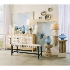 Ivory Off White And Horn With Nickel Tray -Tristen shop h0807 10496 rm1