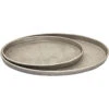 Oval Pebble Antique Nickel Tray, Set Of 2 -Tristen shop h0807 10660 s2