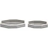 Octagonal Stripe White And Black Tray, Set Of 2 -Tristen shop h0807 9767 s2
