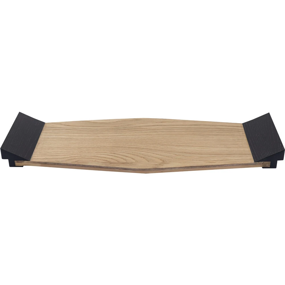 Facet Light Oak And Black Tray 3 Facet Light Oak And Black Tray