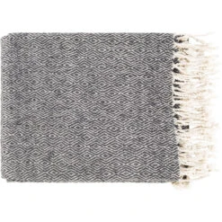 Hamlet 60 X 50 Inch Black Throw, Rectangle