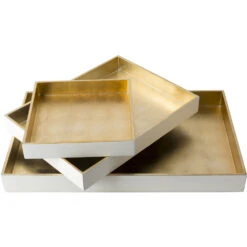 Kalista White And Natural Decorative Tray