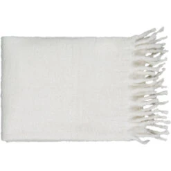Lanose 60 X 50 Inch Cream Throw, Rectangle