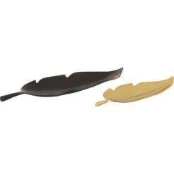 Ennis Leaf Bronze And Brass Tray