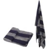 Anita 60 X 50 Inch Gray And Navy Blue Throw 1 Anita 60 X 50 Inch Gray And Navy Blue Throw -Tristen shop t38602 blue