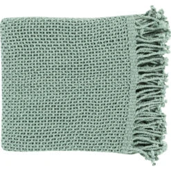Tibey 70 X 50 Inch Aqua Throw, Rectangle