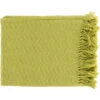 Thelma 60 X 50 Inch Olive Throw, Rectangle -Tristen shop thm6001 5060
