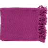 Thelma 60 X 50 Inch Magenta Throw, Rectangle -Tristen shop thm6004 5060