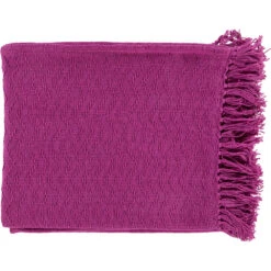 Thelma 60 X 50 Inch Magenta Throw, Rectangle