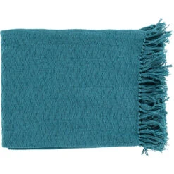 Tristen shop 34 Thelma 60 X 50 Inch Aqua Throw, Rectangle