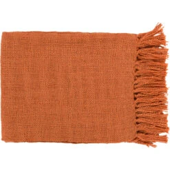 Tilda 59 X 51 Inch Burnt Orange Throw, Rectangle