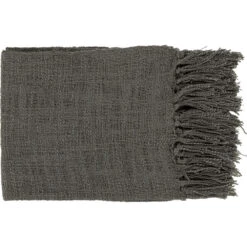 Tilda 59 X 51 Inch Charcoal Throw, Rectangle