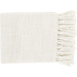 Tilda 59 X 51 Inch Off-White Throw, Rectangle
