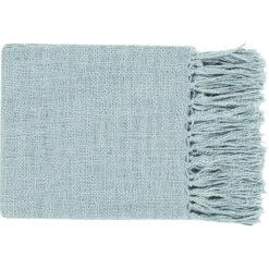 Tilda 59 X 51 Inch Pale Blue Throw, Rectangle