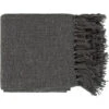 Tilda 60 X 50 Inch Charcoal Throw, Rectangle -Tristen shop tid014 5060