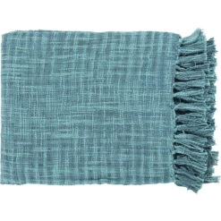 Tori 59 X 49 Inch Deep Teal Throw, Rectangle