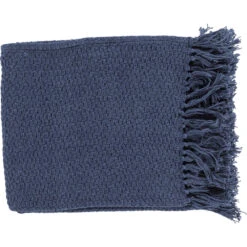 Tressa 60 X 50 Inch Navy Throw, Rectangle