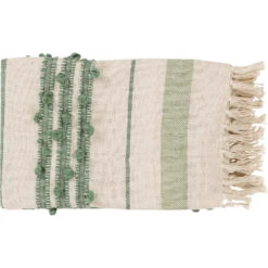 Yemaya 60 X 50 Inch Light Green Throw, Rectangle